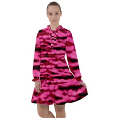 Rose  Waves Abstract Series No2 All Frills Chiffon Dress by DimitriosArt