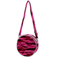 Rose  Waves Abstract Series No2 Crossbody Circle Bag by DimitriosArt