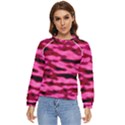 Rose  Waves Abstract Series No2 Women s Long Sleeve Raglan Tee View1