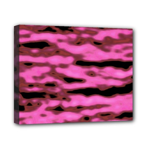 Pink  Waves Abstract Series No1 Canvas 10  X 8  (stretched) by DimitriosArt