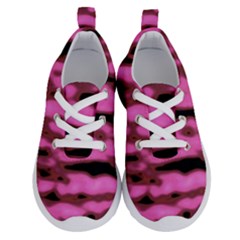 Pink  Waves Abstract Series No1 Running Shoes by DimitriosArt