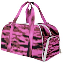 Pink  Waves Abstract Series No1 Burner Gym Duffel Bag by DimitriosArt