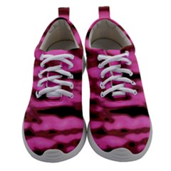 Pink  Waves Abstract Series No1 Athletic Shoes by DimitriosArt