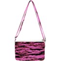 Pink  Waves Abstract Series No1 Double Gusset Crossbody Bag View1