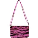 Pink  Waves Abstract Series No1 Double Gusset Crossbody Bag View2