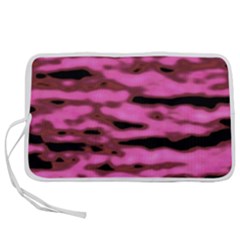 Pink  Waves Abstract Series No1 Pen Storage Case (m) by DimitriosArt