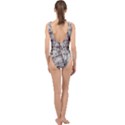 Botanical Scene Textured Beauty Print Center Cut Out Swimsuit View2