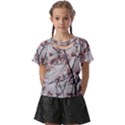 Botanical Scene Textured Beauty Print Kids  Front Cut Tee View1