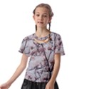 Botanical Scene Textured Beauty Print Kids  Front Cut Tee View2