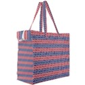 Red Blue White Troll Knots Pattern Canvas Travel Bag View3