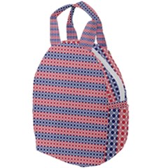 Red Blue White Troll Knots Pattern Travel Backpacks