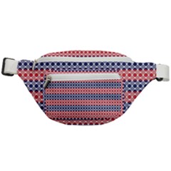 Red Blue White Troll Knots Pattern Fanny Pack by CVFabricShop