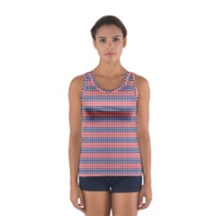 Red Blue White Troll Knots Pattern Sport Tank Top 