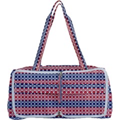 Red Blue White Troll Knots Pattern Multi Function Bag