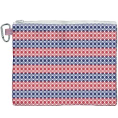 Red Blue White Troll Knots Pattern Canvas Cosmetic Bag (xxxl) by CVFabricShop