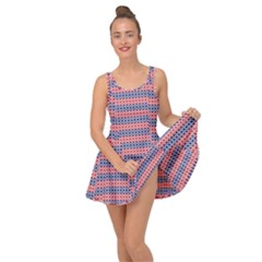 Red Blue White Troll Knots Pattern Inside Out Casual Dress