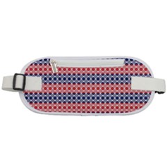 Red Blue White Troll Knots Pattern Rounded Waist Pouch