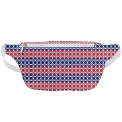 Red Blue White Troll Knots Pattern Waist Bag  by CVFabricShop