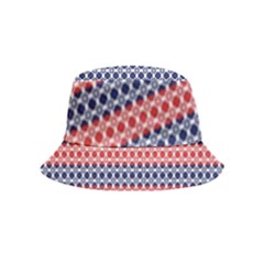 Red Blue White Troll Knots Pattern Bucket Hat (kids)