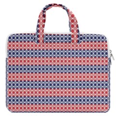 Red Blue White Troll Knots Pattern Macbook Pro Double Pocket Laptop Bag (large)