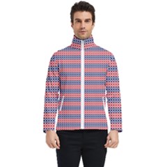 Red Blue White Troll Knots Pattern Men s Bomber Jacket