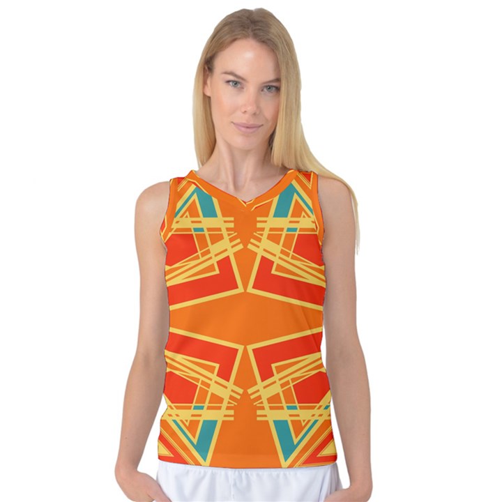 Abstract pattern geometric backgrounds   Women s Basketball Tank Top