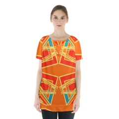 Abstract Pattern Geometric Backgrounds   Skirt Hem Sports Top by Eskimos