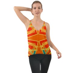 Abstract Pattern Geometric Backgrounds   Chiffon Cami by Eskimos