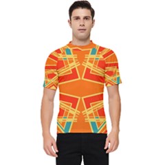 Abstract Pattern Geometric Backgrounds   Men s Short Sleeve Rash Guard