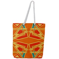 Abstract Pattern Geometric Backgrounds   Full Print Rope Handle Tote (large) by Eskimos