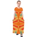 Abstract pattern geometric backgrounds   Kids  Short Sleeve Maxi Dress View1