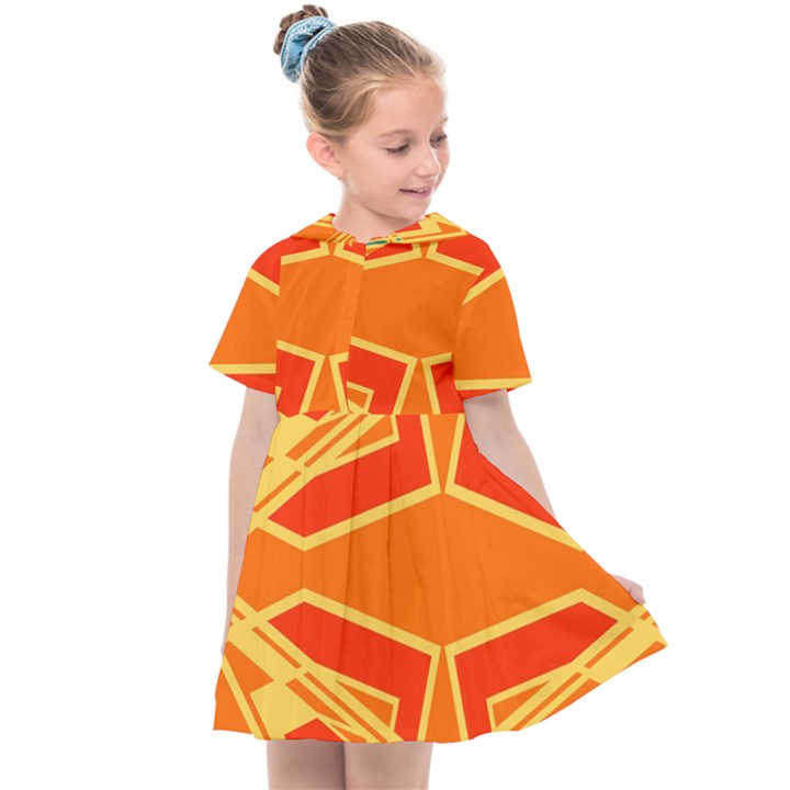 Abstract pattern geometric backgrounds   Kids  Sailor Dress