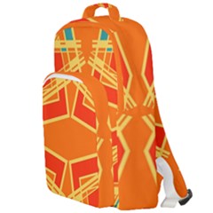 Abstract Pattern Geometric Backgrounds   Double Compartment Backpack by Eskimos