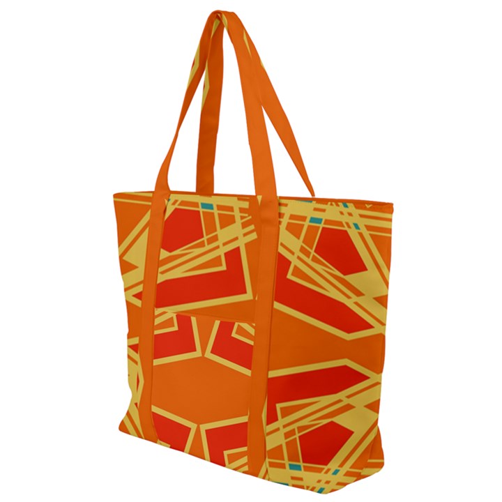 Abstract pattern geometric backgrounds   Zip Up Canvas Bag