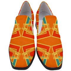 Abstract Pattern Geometric Backgrounds   Women Slip On Heel Loafers by Eskimos