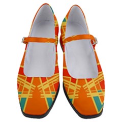 Abstract Pattern Geometric Backgrounds   Women s Mary Jane Shoes by Eskimos