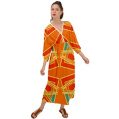 Abstract Pattern Geometric Backgrounds   Grecian Style  Maxi Dress by Eskimos