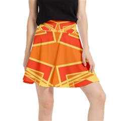 Abstract Pattern Geometric Backgrounds   Waistband Skirt by Eskimos