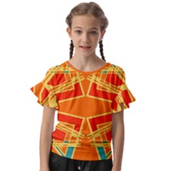 Abstract Pattern Geometric Backgrounds   Kids  Cut Out Flutter Sleeves