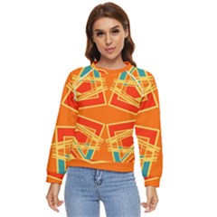 Abstract Pattern Geometric Backgrounds   Women s Long Sleeve Raglan Tee