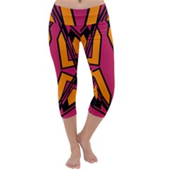 Abstract Geometric Design    Capri Yoga Leggings by Eskimos