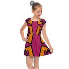 Abstract Geometric Design    Kids  Cap Sleeve Dress by Eskimos