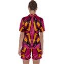 Abstract geometric design    Satin Short Sleeve Pajamas Set View2