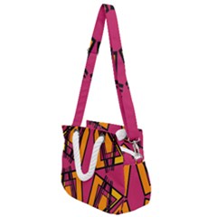 Abstract Geometric Design    Rope Handles Shoulder Strap Bag by Eskimos