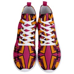 Abstract Geometric Design    Men s Lightweight High Top Sneakers by Eskimos