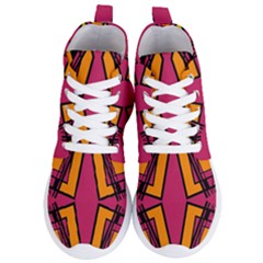 Abstract Geometric Design    Women s Lightweight High Top Sneakers by Eskimos