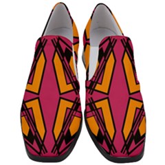 Abstract Geometric Design    Women Slip On Heel Loafers by Eskimos