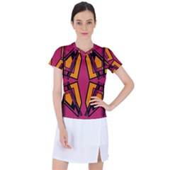 Abstract Geometric Design    Women s Sports Top by Eskimos