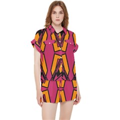 Abstract Geometric Design    Chiffon Lounge Set