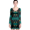 Abstract geometric design    Long Sleeve Bodycon Dress View1